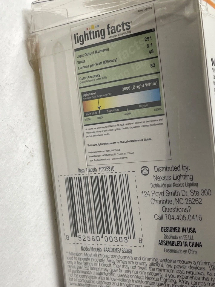  Array 6.1-Watt MR16 Plug-in Base Indoor LED Flood Light Bulb #0325810 - Image 3 of 4