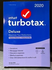 TurboTax DELUXE 2020 Federal Return Efile Windows /Mac CD / Download -No State