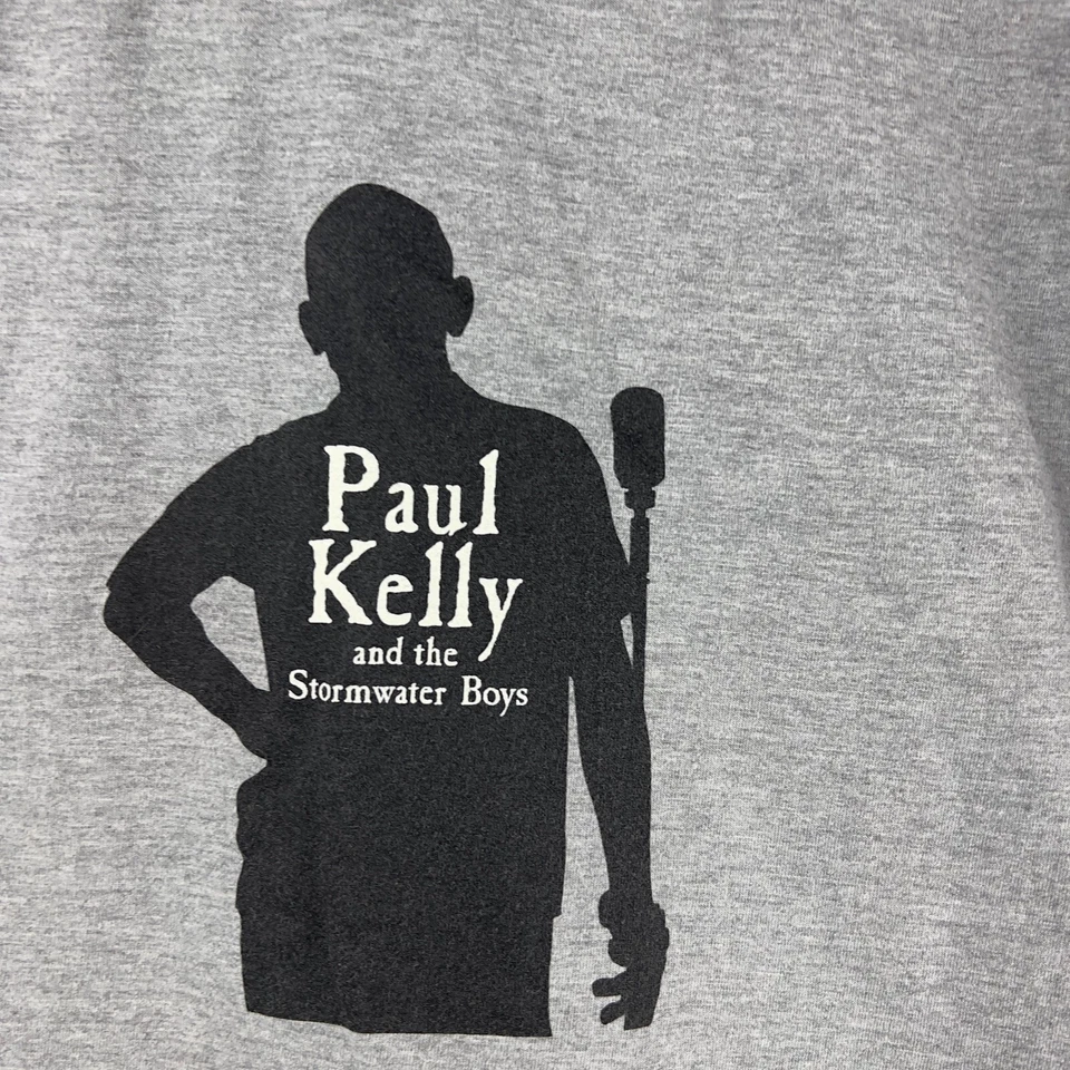 PAUL KELLY 2005 Oz Tour t shirt grey Mens Size XL rock & roll Music Songwriter - image 2 of 4