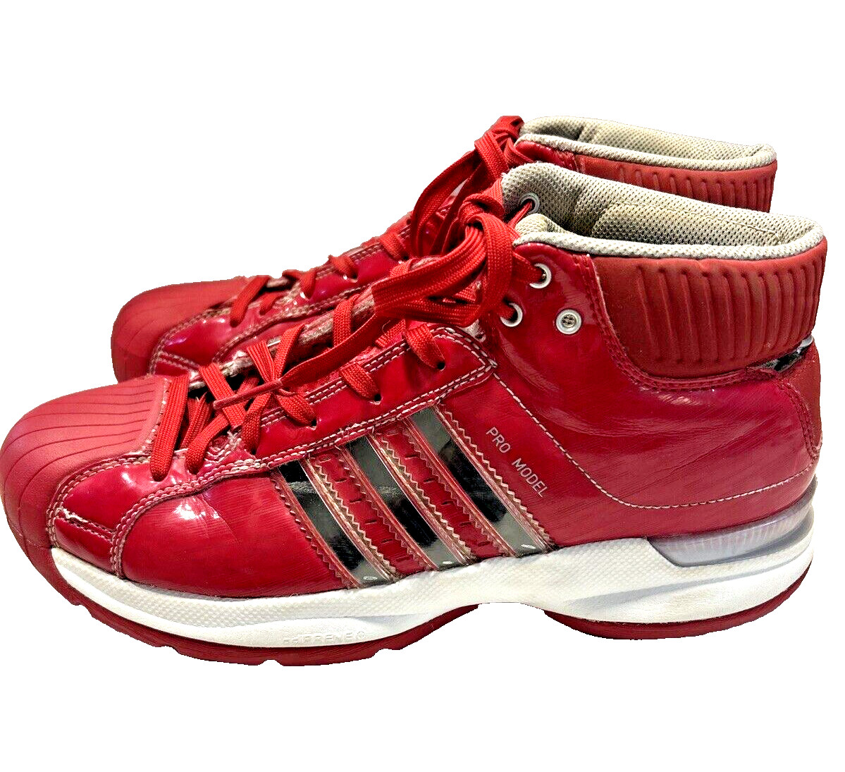 Vintage Adidas Pro Model Red Men's Size Shell Toe Retro Size 9 Basketball Shoes
