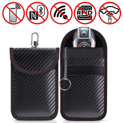2 Stück RFID Blocker Hülle Autoschlüssel Keyless Go Schutz Diebstahl Etui Tasche