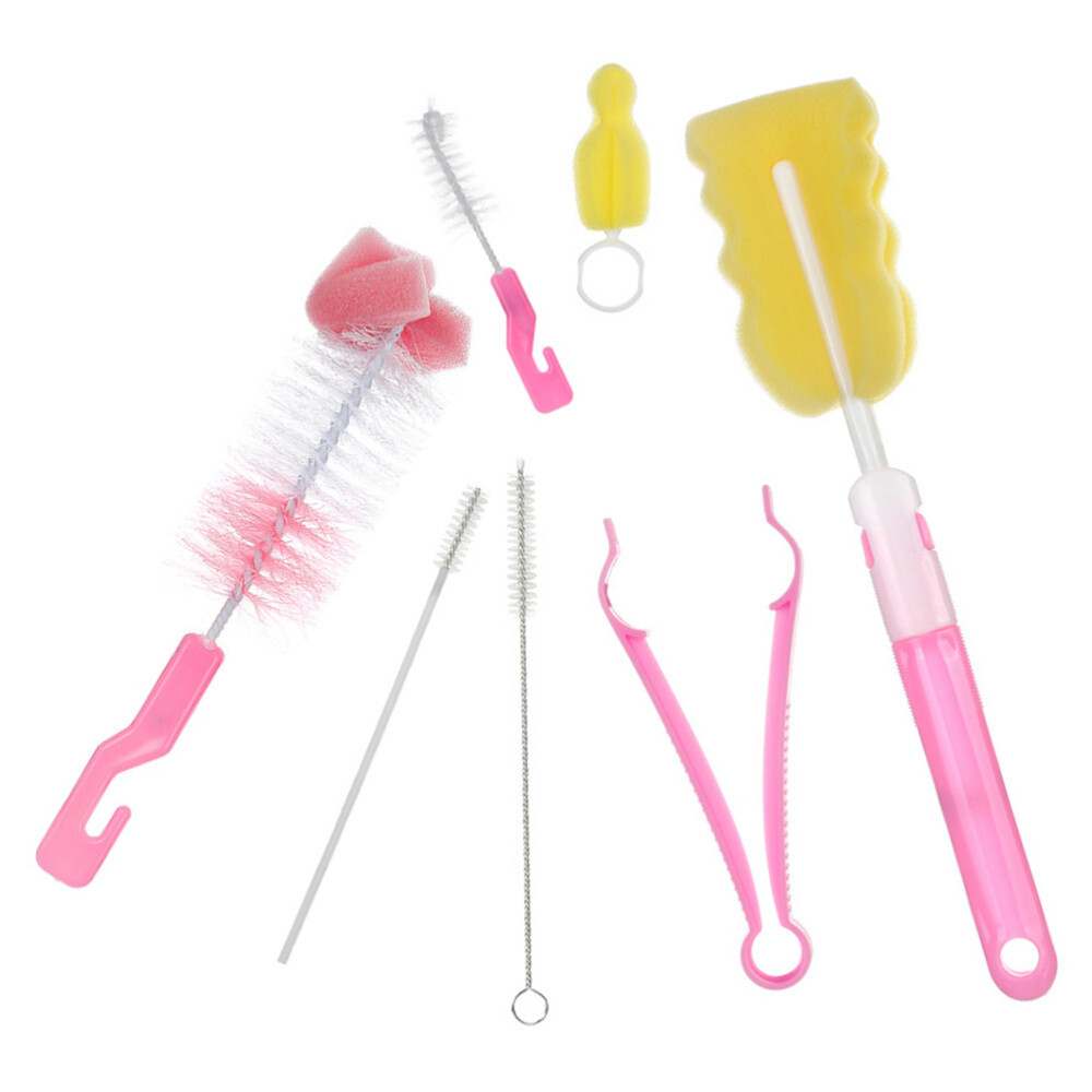 14-piece baby bottle brush set with tube cleaners for easy kit cleaning