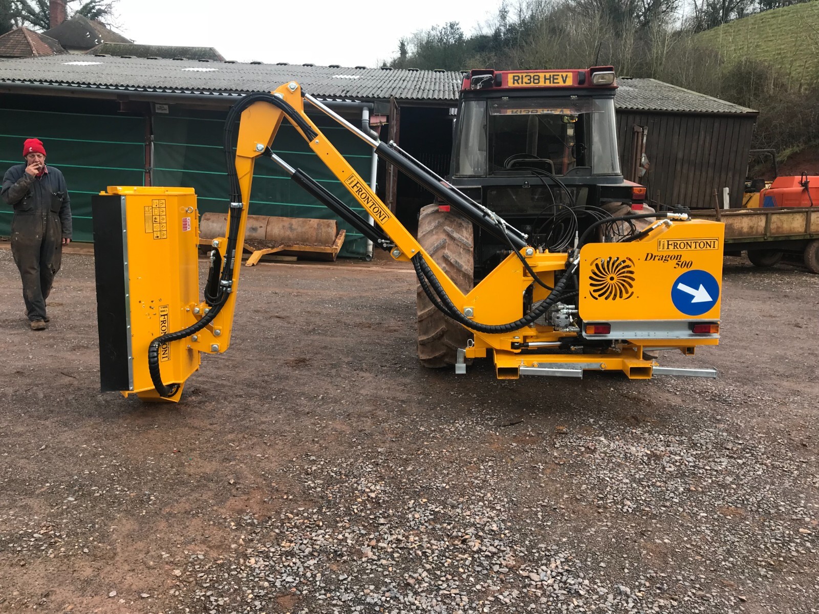 Hedge Cutter Frontoni Dragon (4 models) reach / side arm flail for tractors eBay