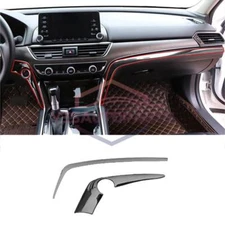For Honda Accord 2018-2022 Black Titanium Center Console Dashboard Strip Trim