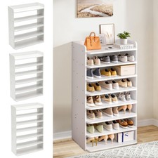 5-8 Tier Shoe Rack Tall Storage Shelf Unit Cabinet Home Organiser Footwear Stand
