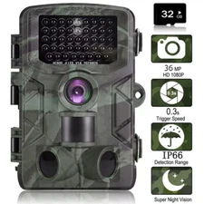 36MP 4K Trail Hunting Camera Wildlife Scouting with No Glow Night Vision Outdoor