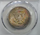 1964 KENNEDY HALF DOLLAR  PCGS MS64 Colorful Toned