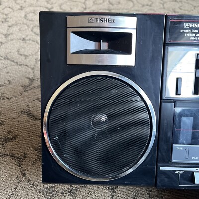 FISHER PH463 High Fidelity Boombox Radio Dual Cassette Vintage
