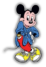 Mickey Mouse Cartoon Funny Sticker Bumper Decal - ''SIZES''