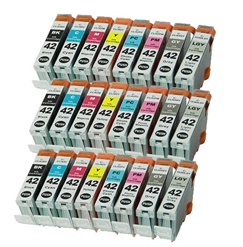Ink Tanks Replacement for CLI-42 Canon Pixma Pro-100 Printer + chip installed