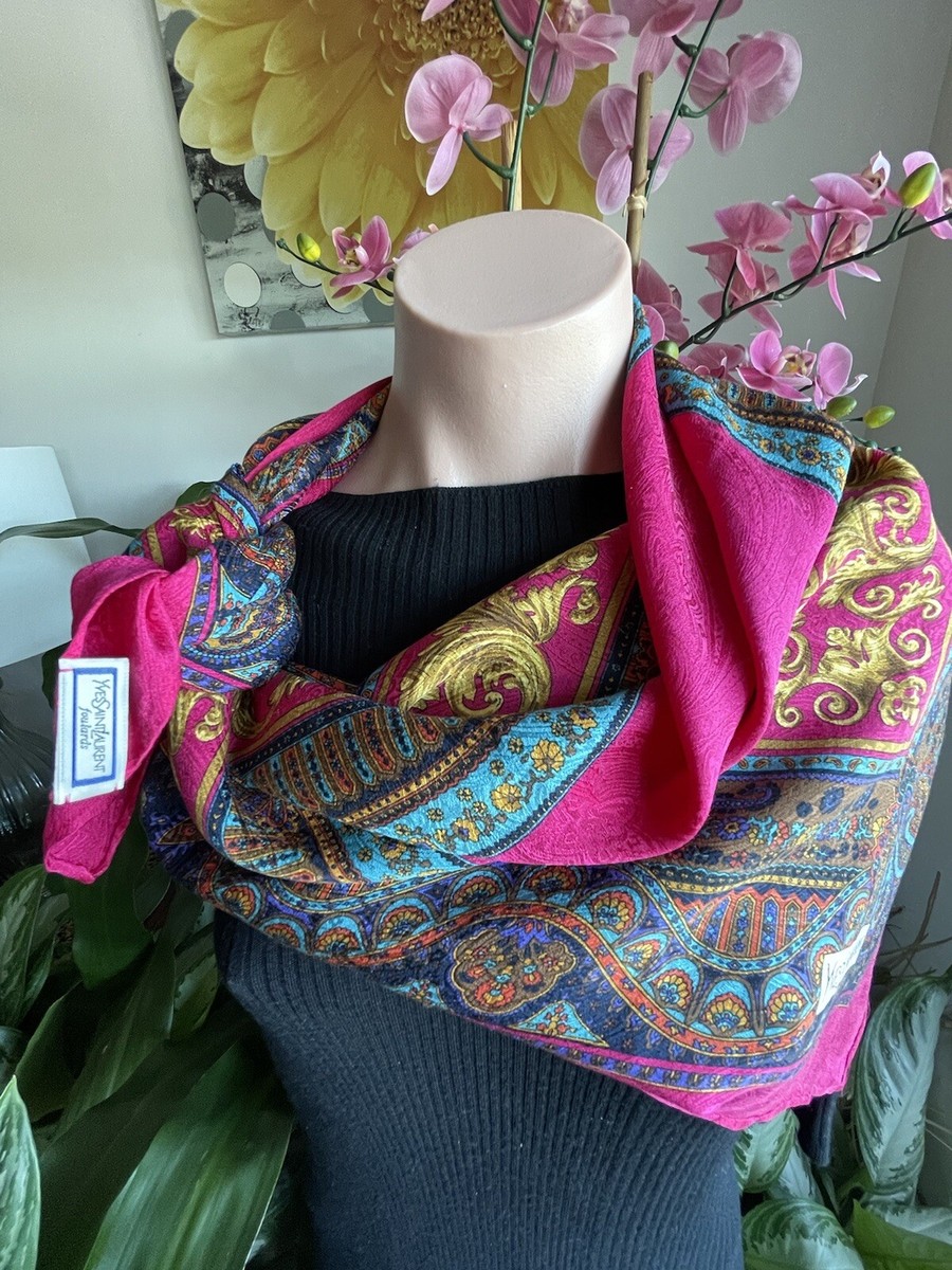 Yves Saint Laurent (YSL) Silk Scarf | eBay