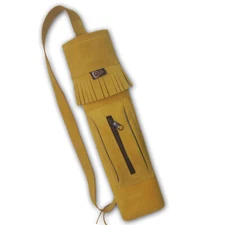 LONGBOW/HORSE BOW/RECURVE/COMPOUND BOW LEATHER SHOULDER BAG BACK ARROW QUIVER