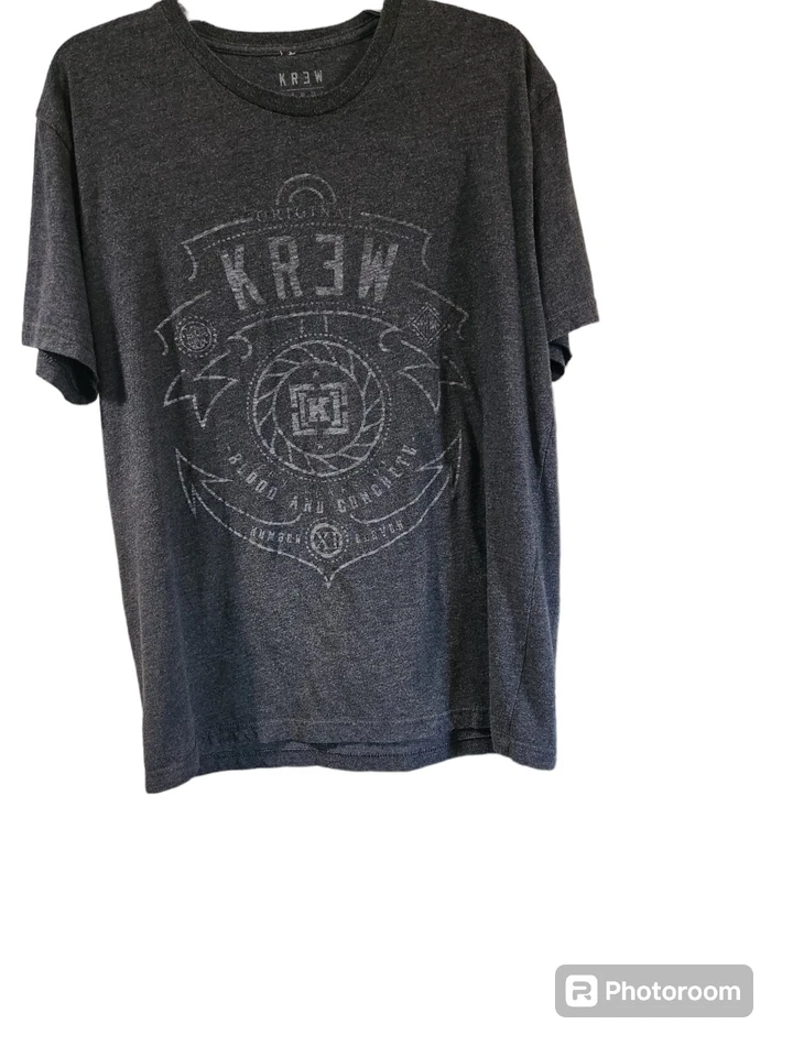 Camiseta de concierto Krew talla L Blood & Concrete manga corta gris oscuro Foto 3 de 4