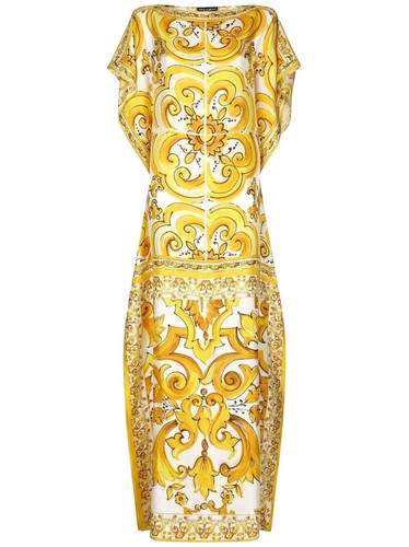 dolce & gabbana black/yellow stars print silk mini dress Bustier Mini Dress
