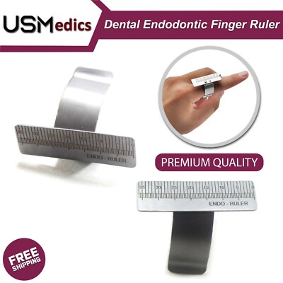 Dental Endodontic Instruments Finger Ruler Endo Gauge Span Measure Scale Ring