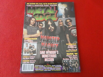 Vintage Rock and Roll Magazine Metal Edge 1999 Godsmack Dave Wyndorf         P78