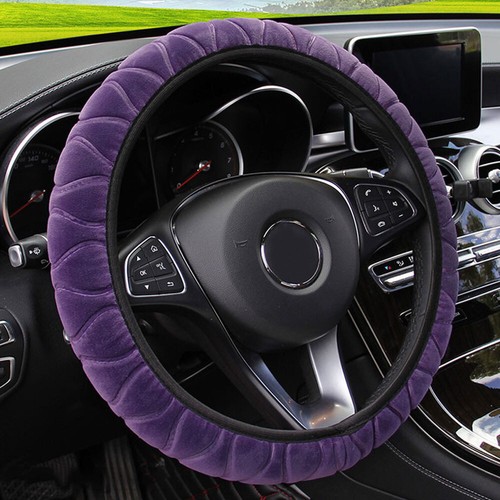 Car Steering-Wheel Cover Soft Plush Warm Comfort Universal Accessory For Winter - Picture 16 of 17