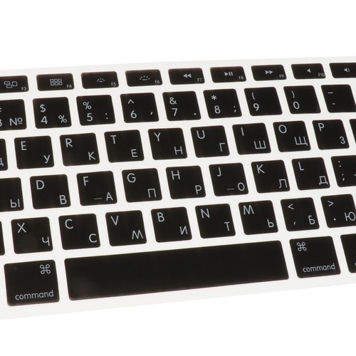 Flexibler russischer Tastaturaufkleber Tastaturfolie für Computer Schwarz - Picture 4 of 9