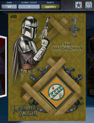 Topps Star Wars Card Trader Mandalorian Patch Relic Gold 1cc Legendary DIGITAL