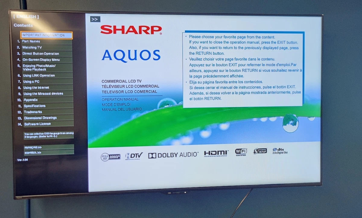 Sharp LED 1080p (FHD) Maximum Resolution TVs Internet Streaming