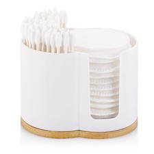Qtip Dispenser 2-Grid Cotton Ball , Swab, Round Pads Holder for Bathroom Cont...