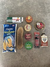 Vintage Lot Boot Shoe Shine Brushes Buffers Polishers Tins Esquire Dylan Kiwi