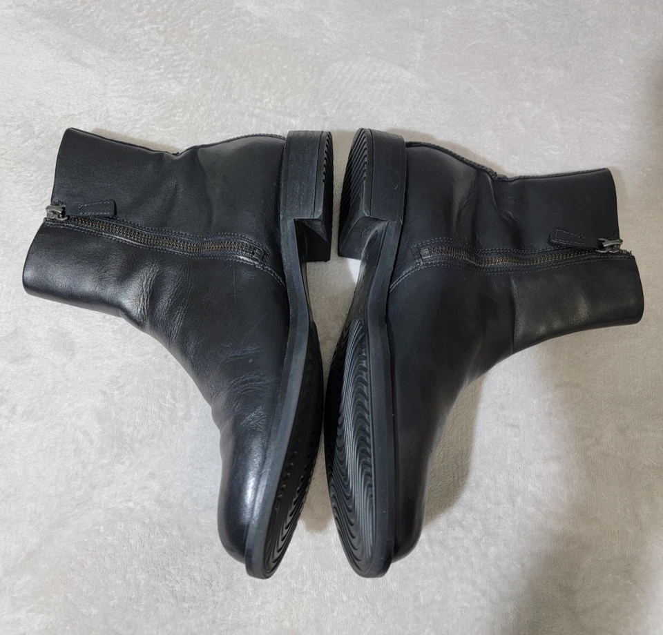 Botas Ecco Mujer 10 Cuero Negro Media Pantorrilla Punta Redonda Clásicas Modernas Esenciales Foto 4 de 4