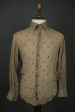 Dolce & Gabbana Brown Cotton Embroidered Collared Formal Dress Shirt Size 42