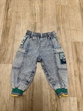 Vintage Little Levis Jeans Joggers Baby 24 Blue Acid Wash Tapered Denim Classic