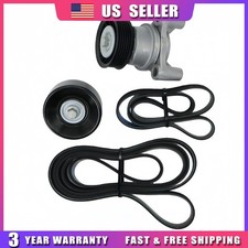 Serpentine Belt Tensioner Pulley Kit Fit 2009-2017 Chevy Express Gmc 4.8l 6.0l