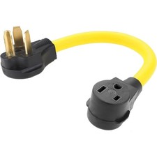 NEMA 10-30P to 6-50R Welder Adapter Cord, 1.5FT 30 Amp Dryer Male Plug to 50 ...