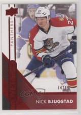 2016-17 Upper Deck Overtime Red Foil 74/99 Nick Bjugstad #70 0a3