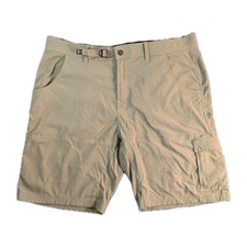 Prana Stretch Zion Cargo Shorts Men's 38 W 10" Inseam Belted Hiking Outdoor