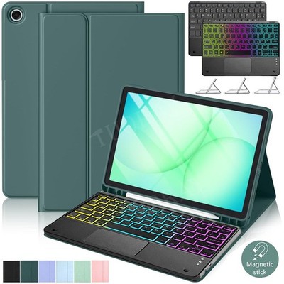 Touchapd QWERTZ Tastatur Hülle Für Samsung Galaxy Tab A11+ A9+ S11 S10 FE S9 FE
