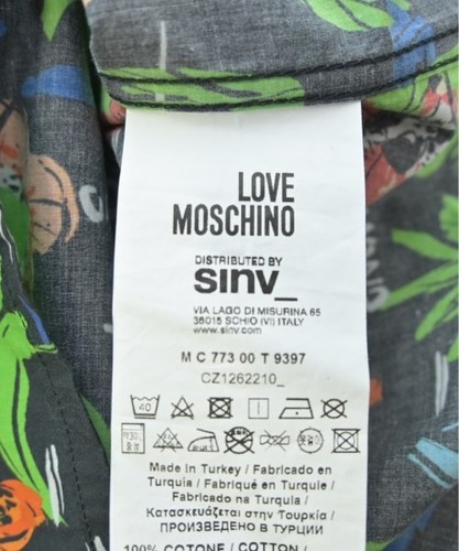 Love Moschino Men's Casual Shirt L Cotton Black Green Orange Used - Picture 4 of 8