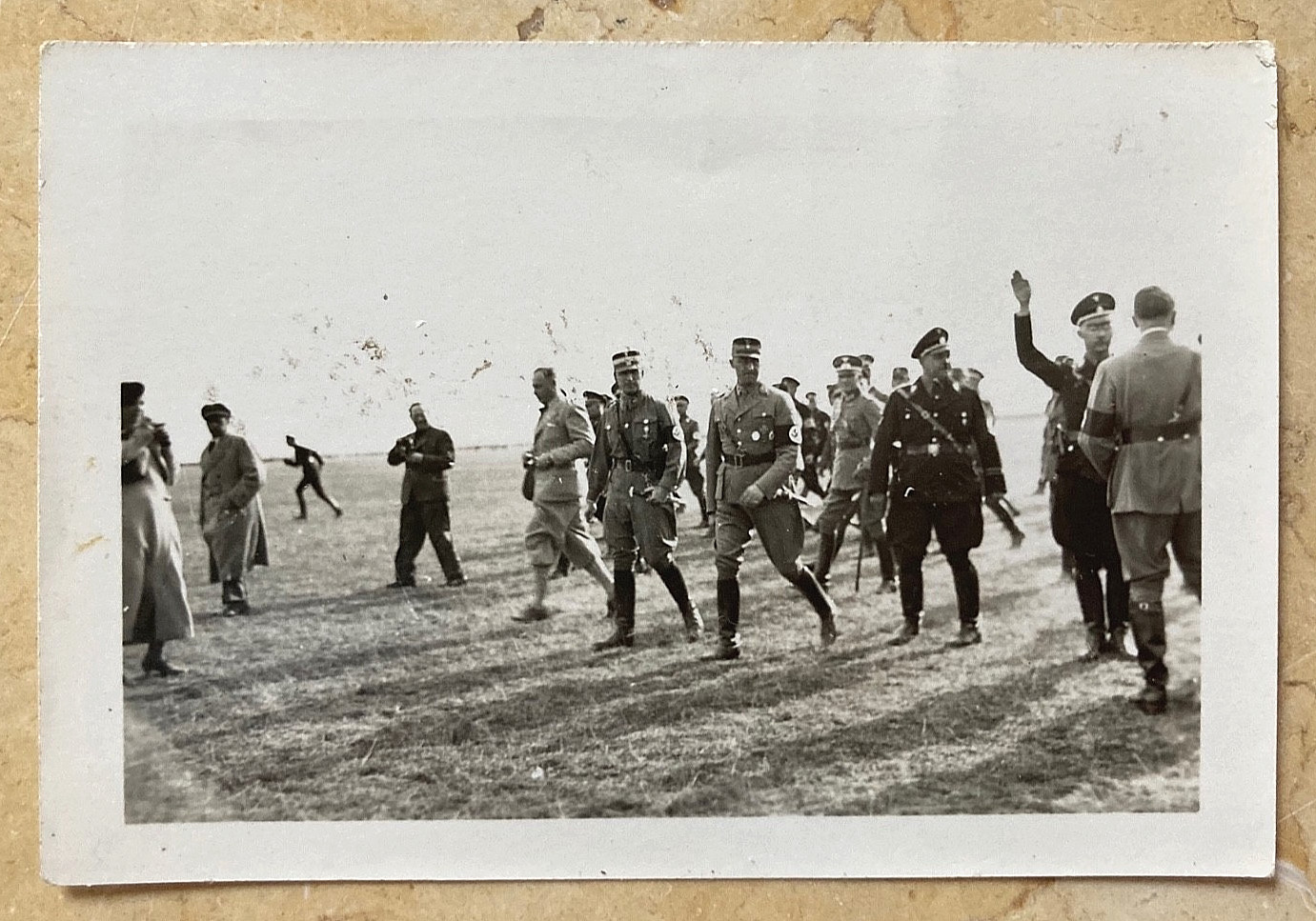 RARE! WW2 GERMAN LEADER AT 1935 REICHSPARTEITAG NÜRMBERG RALLY (OOAK) PHOTO