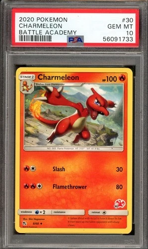 2020 Pokemon Battle Academy Charmeleon PSA 10 #30