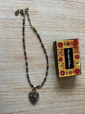 Michal Golan Kette Herz Schmuck Halskette Collier Bunt Mit Box