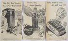 Vintage 1949 Coca Cola Coke Bottle Newspaper Print Ads