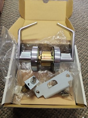 Master Lock Slchke26d Brushed Chrome Handle Cylindrical Lockset Keyed Entry Levr