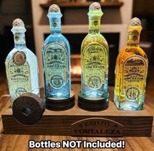 Tequila Fortaleza Original 4 Bottle LED Light Illuminated Display Stand w/tahona