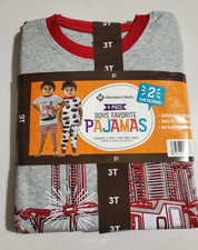 Member's Mark Toddler Boys Favorite 4-Piece 2 pr. Fire Truck Pajamas Size 3T