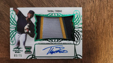 2021 Leaf Trinity Patch Auto Green 65/75 Tahnaj Thomas #PA-TT1 Patch Auto