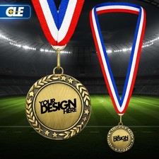 Custom Laser Engraved Medal Sports Award Player Coach MVP Recognition Award