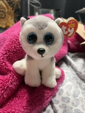 TY BUFF the HUSKY DOG BEANIE BABY - MINT with MINT TAGS