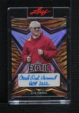 2022 Leaf Exotic Base Auto Tiger 3/10 Dick Vermeil #EA-DV1 Auto 07ap