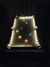 Billiard table set with LED light