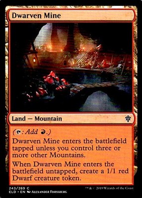 Dwarven Mine 243 Common Throne of Eldraine Magic: The Gathering Lightly Played