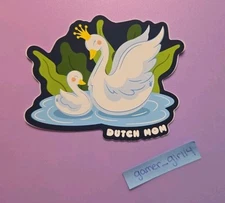 Dutch Bros Rare Sticker Mother’s Day 2024 Mom & Baby Swan W/ Crown- NEW