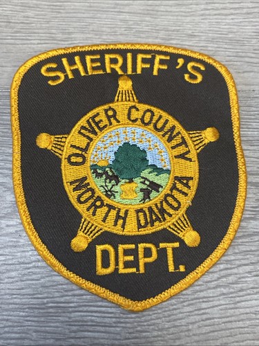 VINTAGE OLIVER COUNTY, NORTH DAKOTA SHERIFFS DEPT PATCH UNIFORM TAKE-OFF North D